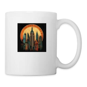 New York Art Deco - Tasse - Weiß - Rechts