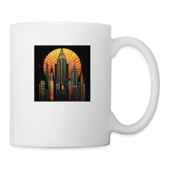 New York Art Deco - Tasse - Weiß - Rechts