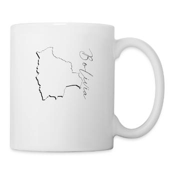 Bolivien Landkarte als Umriss EN - Tasse - Weiß - Rechts