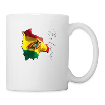 Bolivia Flag in the Bolivia Map EN - Mug - white - Right