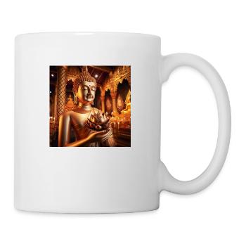 Goldener Buddha - Tasse - Weiß - Rechts
