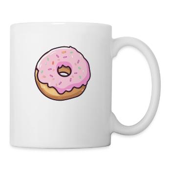 Pinker Zucker Donut - Tasse - Weiß - Rechts
