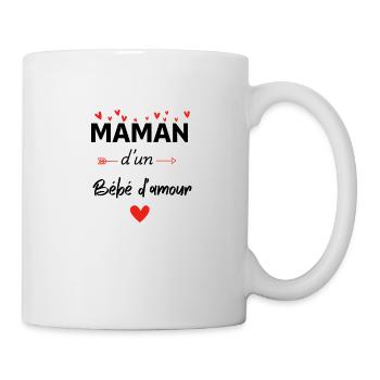 Maman d’un bébé d’amour - assorti bébé - Mug blanc - blanc - Droite