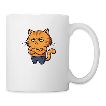 Chat irrité - Mug blanc - blanc - Droite