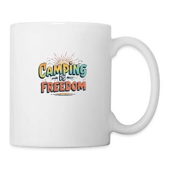 CAMPING is freedom - Mug - white - Right