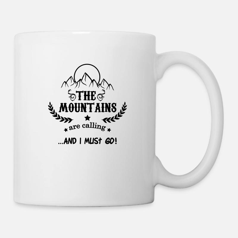 the mountains are calling - Tasse - Weiß