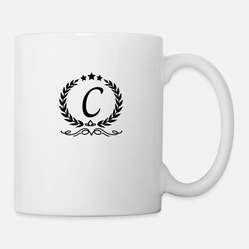 Lettre c couronne - Mug blanc - blanc