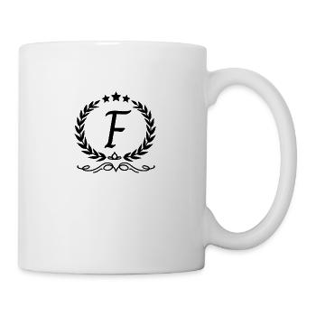 Buchstabe f Krone - Tasse - Weiß - Rechts