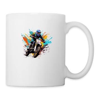 Motocross - Tasse - Weiß - Rechts