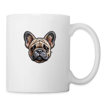 Französische Bulldogge – verspielt und voller Charme - Tasse - Weiß - Rechts