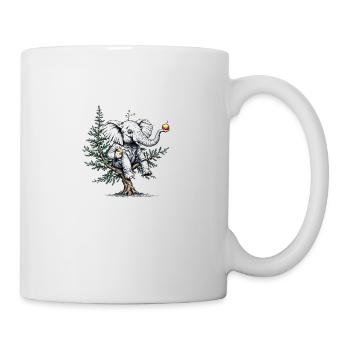 Elefant - Tasse - Weiß - Rechts