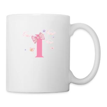 Letter i pink clouds - Mug - white - Right