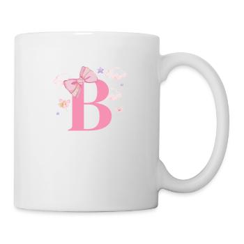 Letter b pink clouds - Mug - white - Right