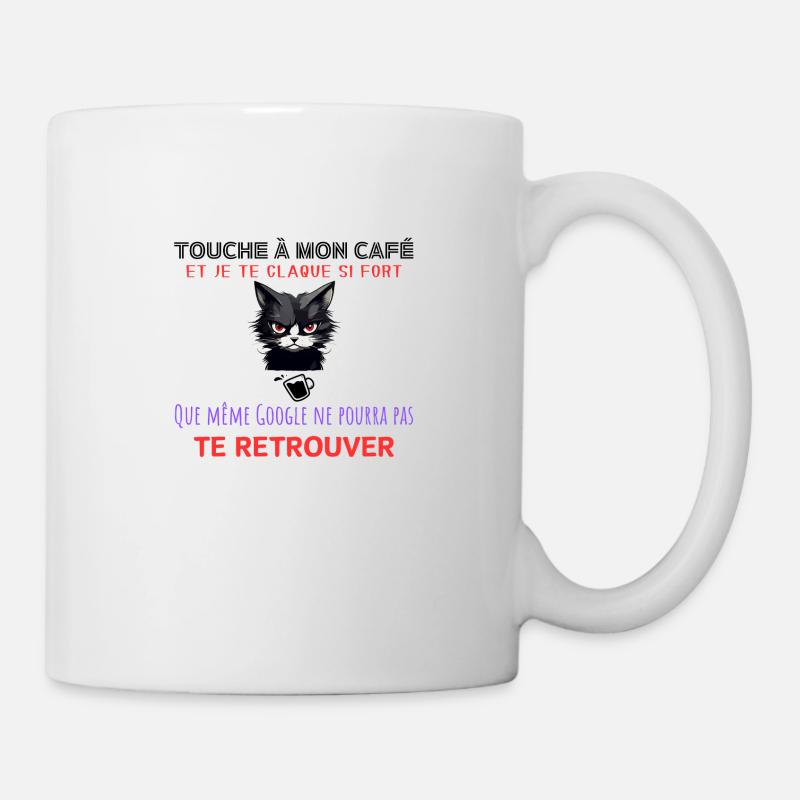 Touche pas à mon café - Mug blanc - blanc