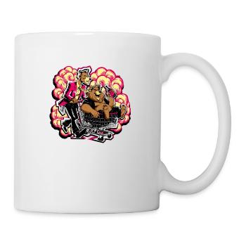 zwei Bären mit guter Laune - Tasse - Weiß - Rechts