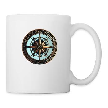 Compass Not All Who Wander Are Lost - Mug - white - Right