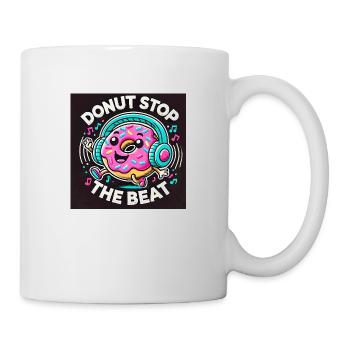 Donut Stop The Beat - Tasse - Weiß - Rechts