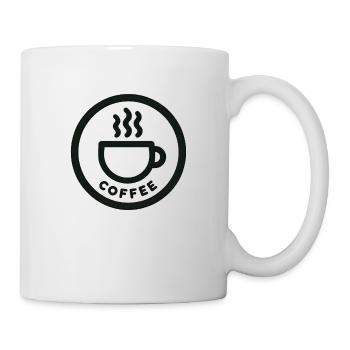 Steaming Coffee Mug Minimalist - Mug - white - Right