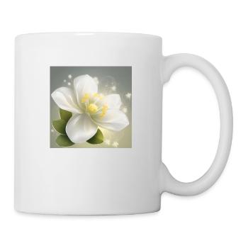 Zarte Blume - Tasse - Weiß - Rechts
