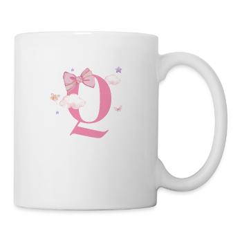 Letter Q Pink Clouds - Mug - white - Right