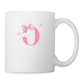 Letter o pink clouds - Mug - white - Right
