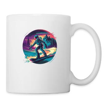 580s Snowboarding - Mug - white - Right