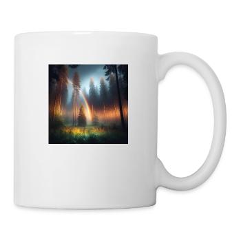 Regenbogen Wald - Tasse - Weiß - Rechts