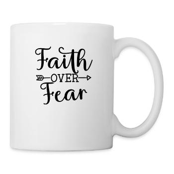 La croyance plutôt que la peur - Mug blanc - blanc - Droite