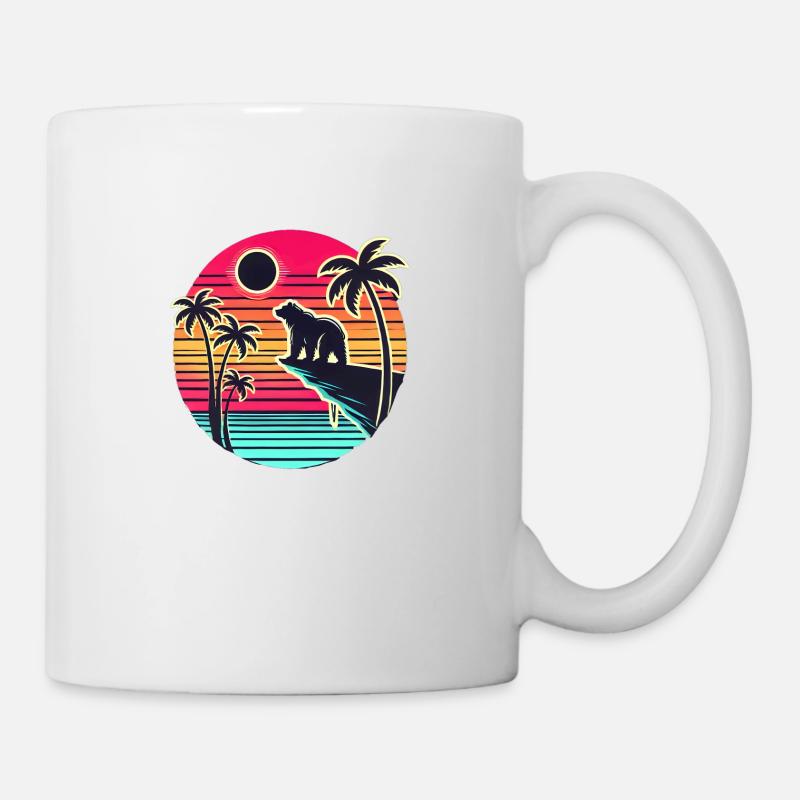 Bear at dusk – nature & strength! - Mug - white
