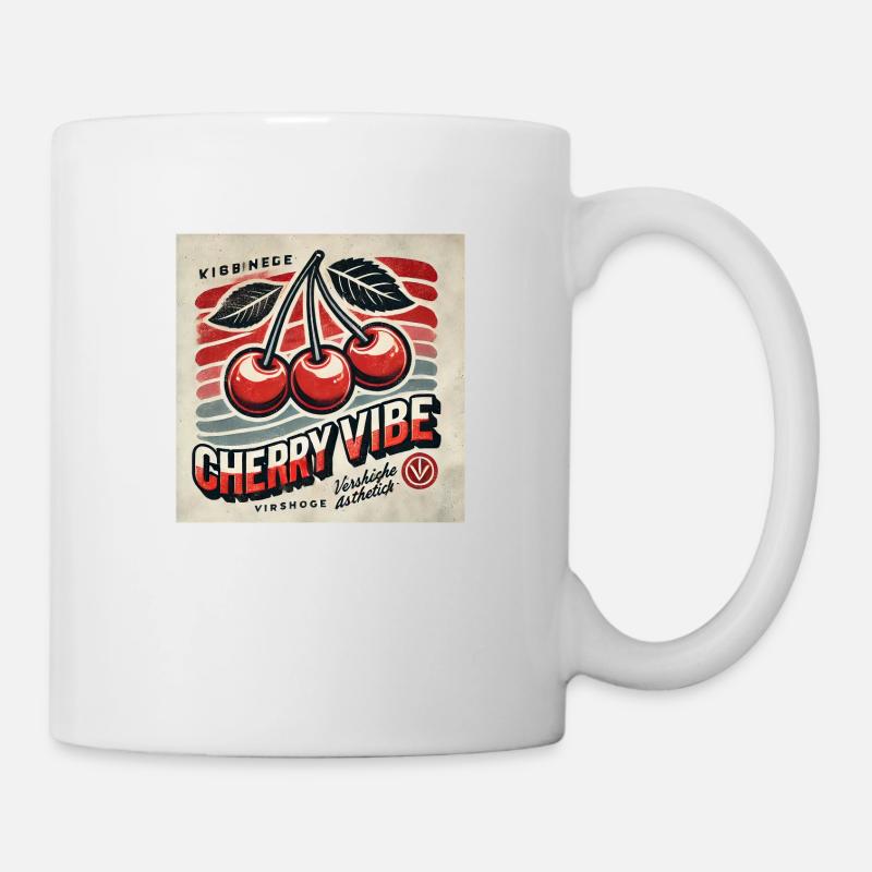 Cherry Vibe - Leidenschaft in Rot - Tasse - Weiß
