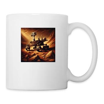 Pioniere des Roten Planeten: Mars-Rover - Tasse - Weiß - Rechts