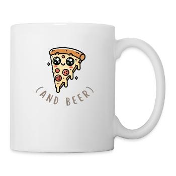 Pizza et bière – Le combo parfait ! - Mug blanc - blanc - Droite