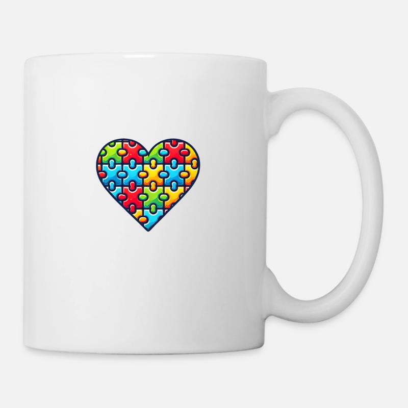 Autismus Herz Autism Awareness Day - Tasse - Weiß