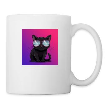 Coole Katze mit Sonnenbrille - Tasse - Weiß - Rechts