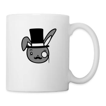 Mr. Bunny Gentleman Chapeau haut de forme Monocle Lunettes - Mug blanc - blanc - Droite