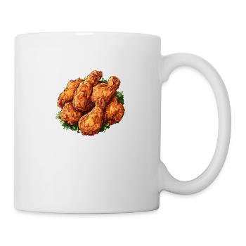 Fried Chicken Frittiertes Hühnchen Chicken Wings - Tasse - Weiß - Rechts