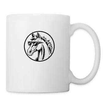 Cheval Équitation Équitation - Mug blanc - blanc - Droite