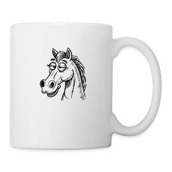 Cheval Chevaux Équitation Cavalier - Mug blanc - blanc - Droite