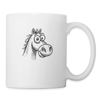 Cheval Chevaux Équitation Cavalier - Mug blanc - blanc - Droite
