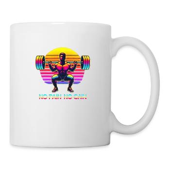 Pas de douleur, pas de gain - Édition Fitness - Mug blanc - blanc - Droite