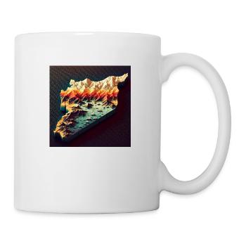 Syria Geometric Map - Mug - white - Right