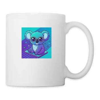 funny koala with glasses - 90s vibes - Mug - white - Right