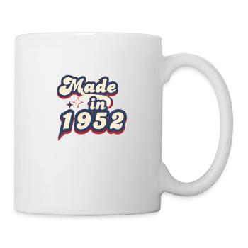 Hergestellt im Jahr 1952 Retro - Tasse - Weiß - Rechts