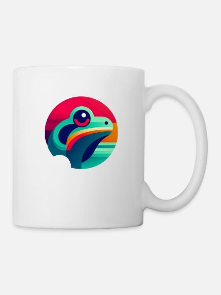 Illustration de grenouille arboricole abstraite - Mug blanc - blanc