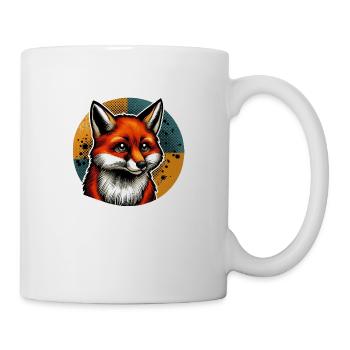 Illustration of a fox - Mug - white - Right