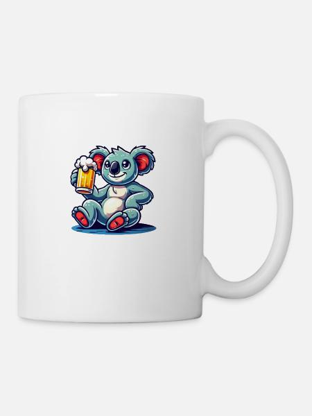 koalabär bier comic - Tasse - Weiß