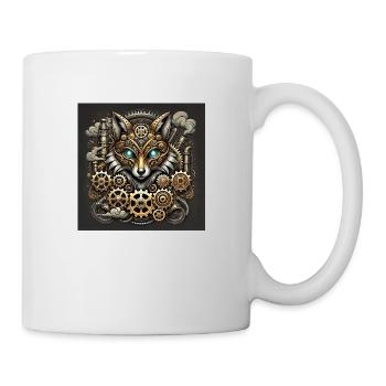 Steampunk Fox Sentinel - Mug - white - Right