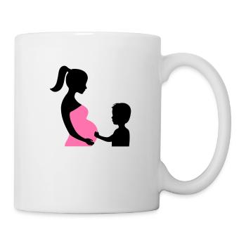 Schwanger mit Sohn - Tasse - Weiß - Rechts