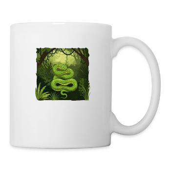 Dschungel-Schlange: Eine Darstellung der Wildnes - Tasse - Weiß - Rechts