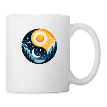 Yin Yang Soleil et Lune - Mug blanc - blanc - Droite